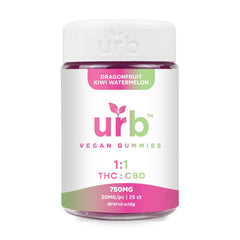 Colorful assortment of premium cannabis gummies including THC, CBD and blended formulas from top brands displayed on clean background