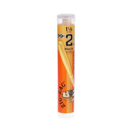 24CT DISPLAY - Zig Zag Pre-Priced Unbleached Cones - 1 1/4 / 2pc - Vape Boss