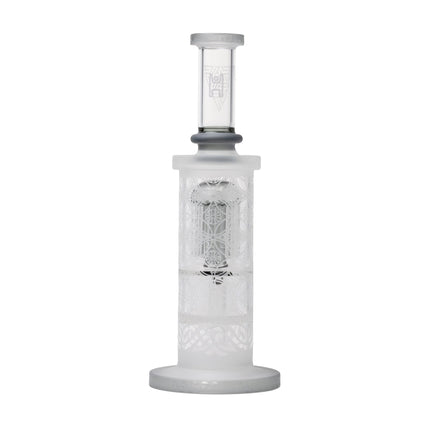 Human Grade Sacred Straight Sandblasted Glass Water Pipe
