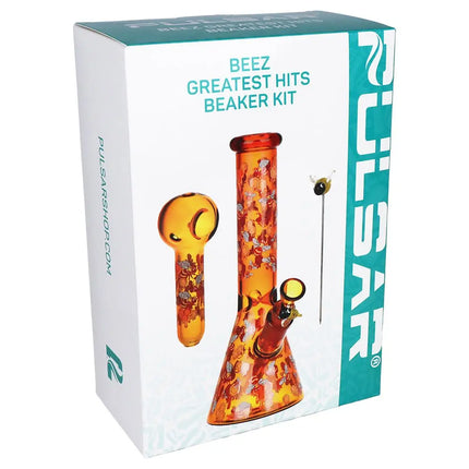 Pulsar Greatest Hits Series Glow Herb Pipe Duo / 10" / 14mm F Smoke Drop