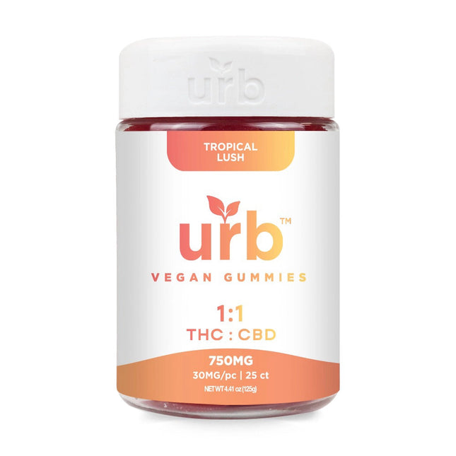URB 1:1 THC:CBD Gummies 25CT 30MG (750MG Total)