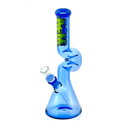 AFM Glass 12" Beaker Wave Full Color Glass Water Pipe - Vape Boss