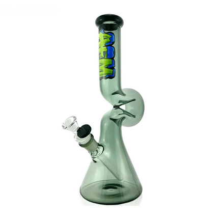 AFM Glass 12" Beaker Wave Full Color Glass Water Pipe - Vape Boss