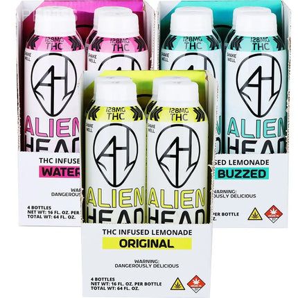 Alien Head D9 THC Lemonade | 16oz | 128mg | 4ct - Vape Boss