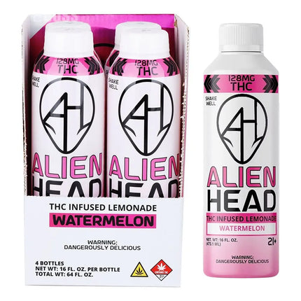 Alien Head D9 THC Lemonade | 16oz | 128mg | 4ct - Vape Boss