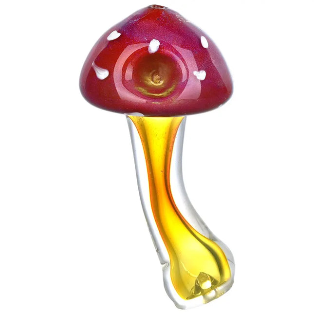 Amanita Mushroom Fumed Glass Hand Pipe - 4.75" - Vape Boss