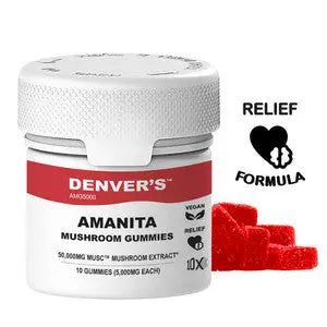 Amanita Mushroom Gummies (10 Gummies/50,000mg) - Vape Boss