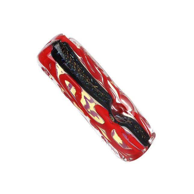 Blood Moon Dichro Stripe Squared Glass Hand Pipe - 3.5" - Vape Boss