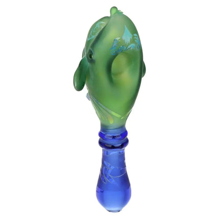 Braids of Avatar Sandblasted Glass Hand Pipe - 5.75" / Colors Vary - Vape Boss