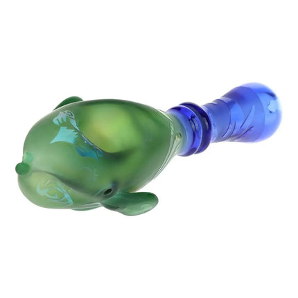 Braids of Avatar Sandblasted Glass Hand Pipe - 5.75" / Colors Vary - Vape Boss