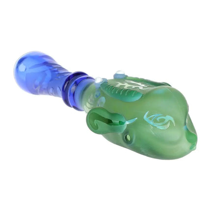 Braids of Avatar Sandblasted Glass Hand Pipe - 5.75" / Colors Vary - Vape Boss