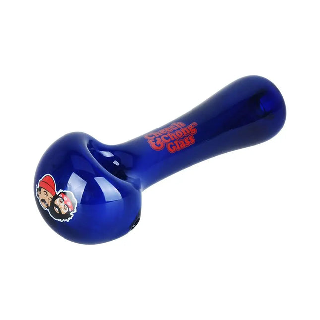 Cheech & Chong Glass Happy Herbs Spoon Pipe | 4.5" - Vape Boss