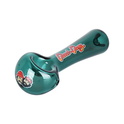 Cheech & Chong Glass Happy Herbs Spoon Pipe | 4.5" - Vape Boss