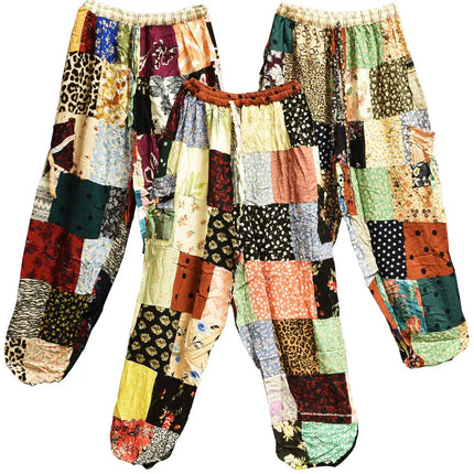 Colorful Patchwork Harem Pants - 36"/Colors Vary - Vape Boss