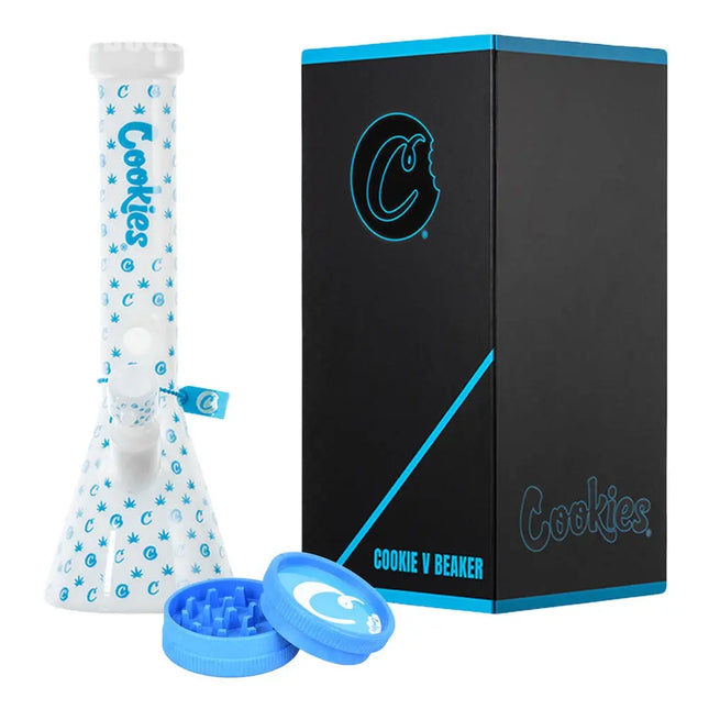 Cookies V Beaker Glass Water Pipe | 13.75" | 14mm F - Vape Boss