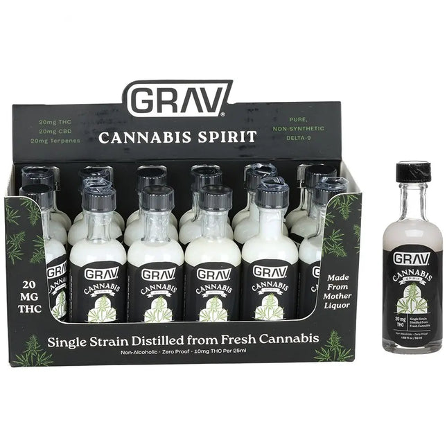 GRAV Black Label D9 THC Spirits - 20mg / 50ML 12ct - Vape Boss