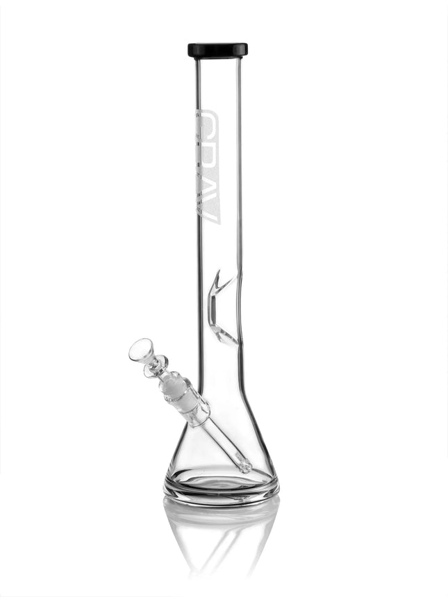 GRAV® Large, Black Accent Beaker Base Water Pipe - Vape Boss