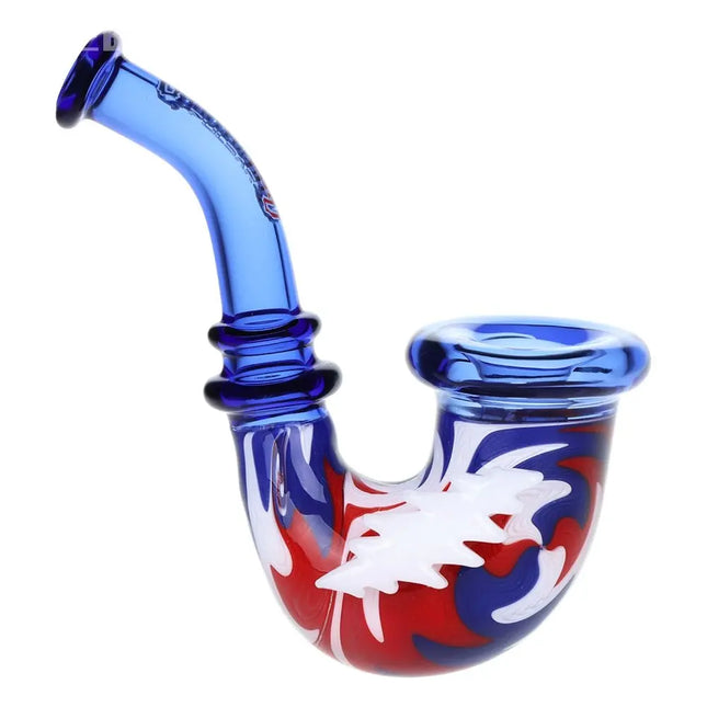 Grateful Dead x Pulsar Bolt Handle Wig Wag Glass Sherlock Pipe - 5" - Vape Boss
