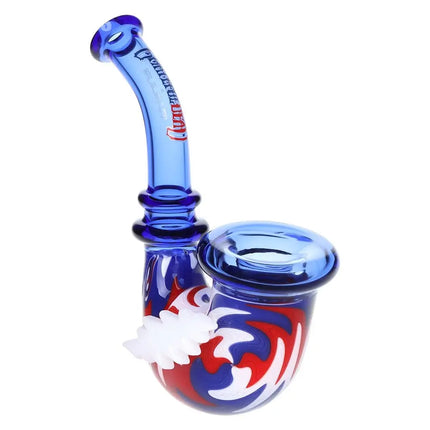 Grateful Dead x Pulsar Bolt Handle Wig Wag Glass Sherlock Pipe - 5" - Vape Boss