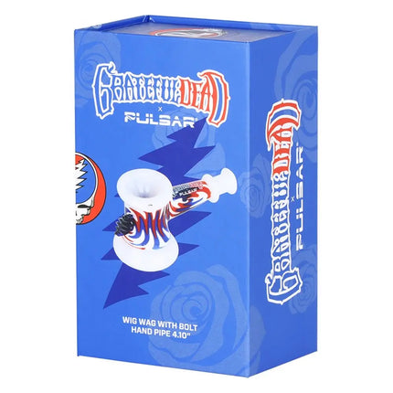Grateful Dead x Pulsar Bolt Wig Wag Glass Hammer Hand Pipe - 4" - Vape Boss