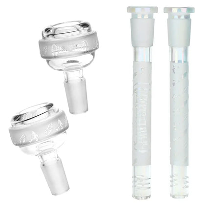 Grateful Dead x Pulsar Bolts And Skellies Straight Tube Water Pipe-15.5"/14mm F - Vape Boss