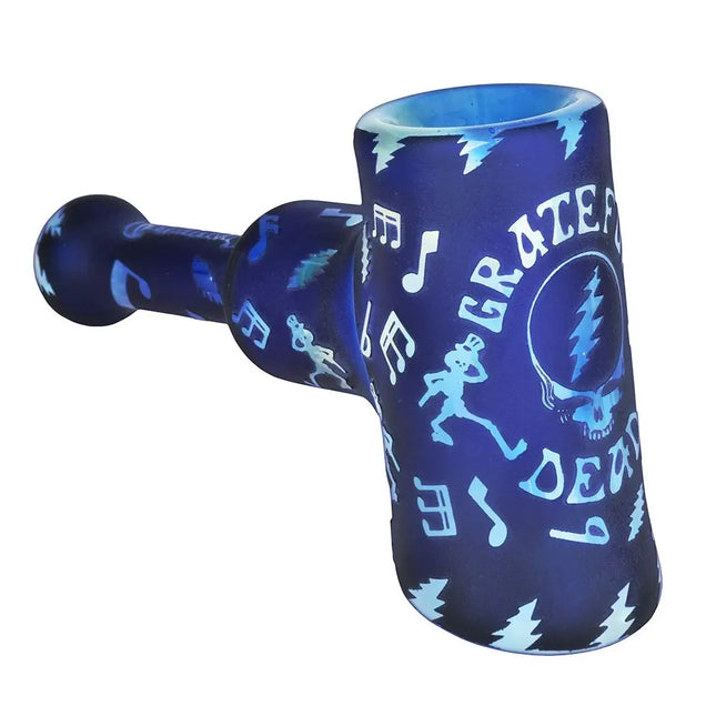 Grateful Dead x Pulsar Ethereal Music Etched Glass Hammer Bubbler - 5" - Vape Boss