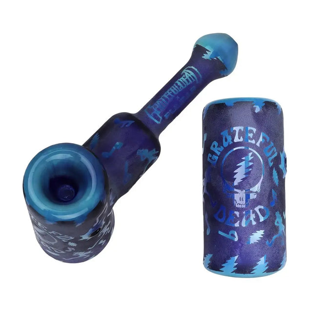 Grateful Dead x Pulsar Ethereal Music Etched Glass Hammer Bubbler - 5" - Vape Boss