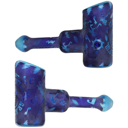 Grateful Dead x Pulsar Ethereal Music Etched Glass Hammer Bubbler - 5" - Vape Boss