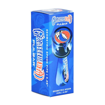 Grateful Dead x Pulsar Geometric Glass Spoon Pipe | 4.25" - Vape Boss