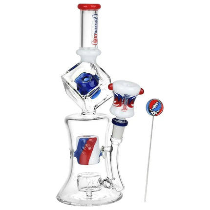 Grateful Dead x Pulsar Tesseract Hypercube Glass Water Pipe - Vape Boss