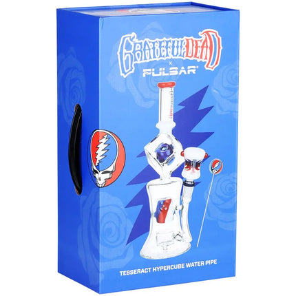 Grateful Dead x Pulsar Tesseract Hypercube Glass Water Pipe - Vape Boss
