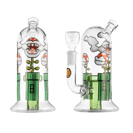 Hemper Gaming Flower Glass Water Pipe | 14mm F - Vape Boss