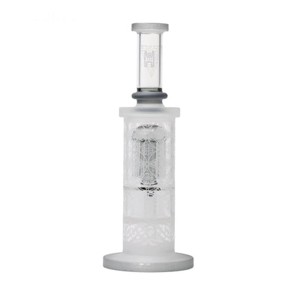 Human Grade Sacred Straight Sandblasted Glass Water Pipe - Vape Boss