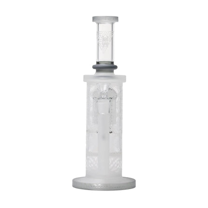 Human Grade Sacred Straight Sandblasted Glass Water Pipe - Vape Boss