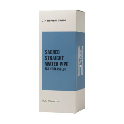 Human Grade Sacred Straight Sandblasted Glass Water Pipe - Vape Boss