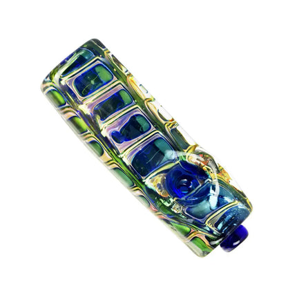 Iridescent Jewel Squared Glass Hand Pipe- 3.75" /Colors Vary - Vape Boss