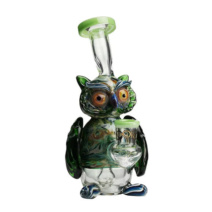 Lookah Glass 9" Mini Nerdy Owl Water Pipe - Vape Boss