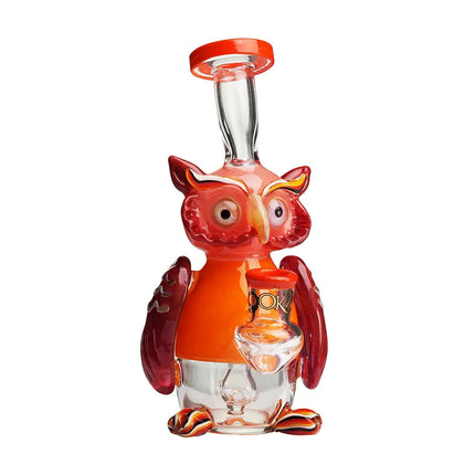 Lookah Glass 9" Mini Nerdy Owl Water Pipe - Vape Boss