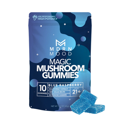 MDRN MOOD Magic Mushroom Gummies - Blue Raspberry - Vape Boss