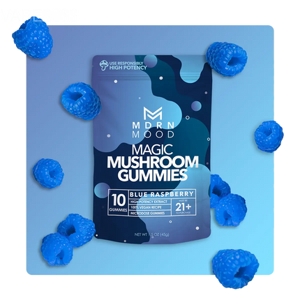 MDRN MOOD Magic Mushroom Gummies - Blue Raspberry - Vape Boss