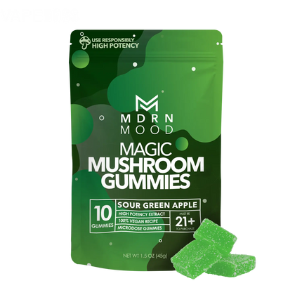 MDRN MOOD Magic Mushroom Gummies - Sour Green Apple - Vape Boss