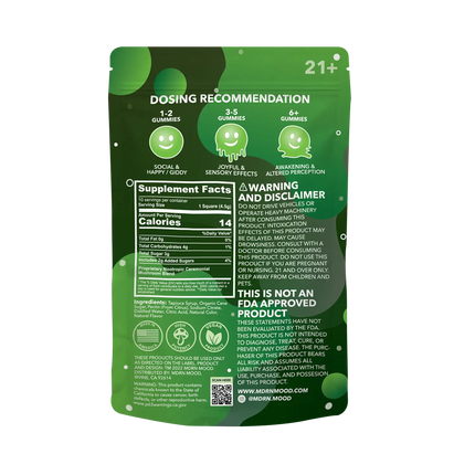 MDRN MOOD Magic Mushroom Gummies - Sour Green Apple - Vape Boss