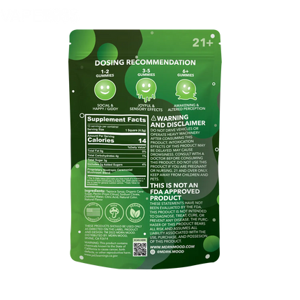 MDRN MOOD Magic Mushroom Gummies - Sour Green Apple - Vape Boss