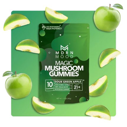 MDRN MOOD Magic Mushroom Gummies - Sour Green Apple - Vape Boss