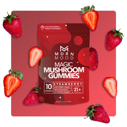 MDRN MOOD Magic Mushroom Gummies - Strawberry - Vape Boss