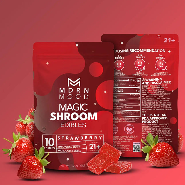 MDRN MOOD Magic Shroom Edibles - Strawberry - Vape Boss
