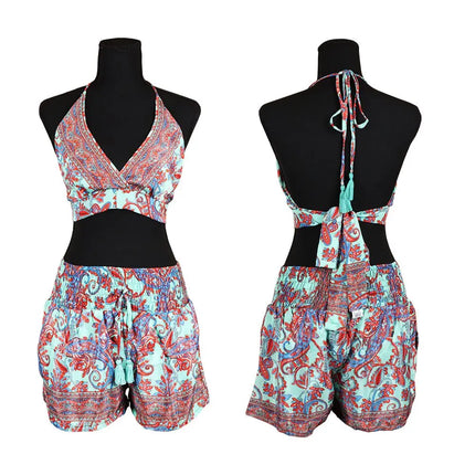 Matching Silk Halter Top, Shorts & Sweater - One Size - Vape Boss