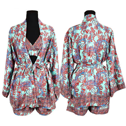 Matching Silk Halter Top, Shorts & Sweater - One Size - Vape Boss