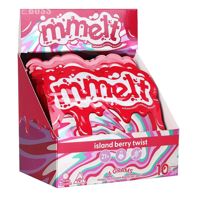 Mmelt Microdose Mushroom Gummies | 6g | 10pc | 6pk Display - Vape Boss