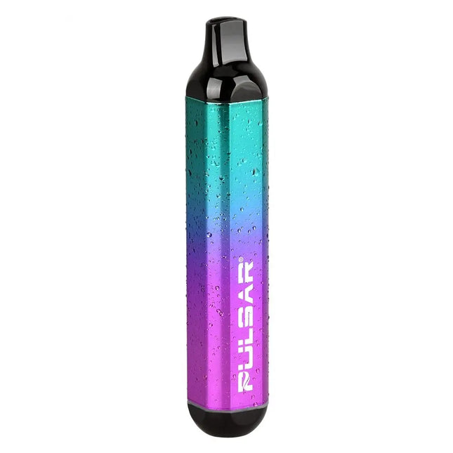 Gradient-colored vape device with 'Pulsar' branding on a white background